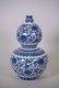 A Chinese blue and white porcelain double gourd vase