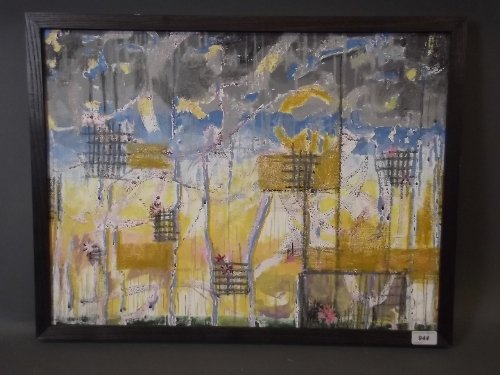 Garina Arora, 'Monsoon', mixed media, signed, 18'' x 23 - 2