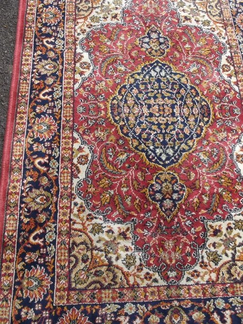 A C20th Persian silk runner with floral decoration, 111 - 2