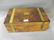 A brass bound mahogany writing slope with leather