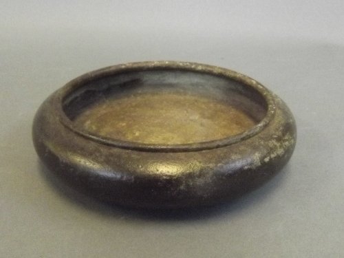 A Chinese bronze censer, impressed mark to base, 5½'': A Chinese bronze censer, impressed mark to base, 5½'' diameter