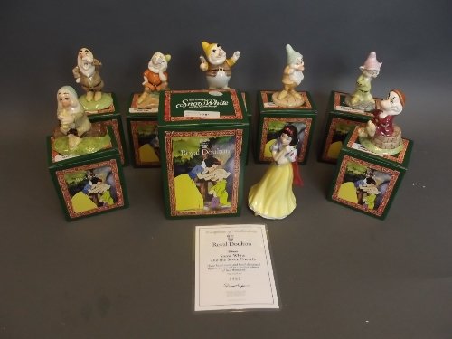 A Royal Doulton set 'Snow White and the Seven Dwarfs',: A Royal Doulton set 'Snow White and the Seven Dwarfs', 1481 of a Limited Edition of 2000, all boxed, 5¾'' high