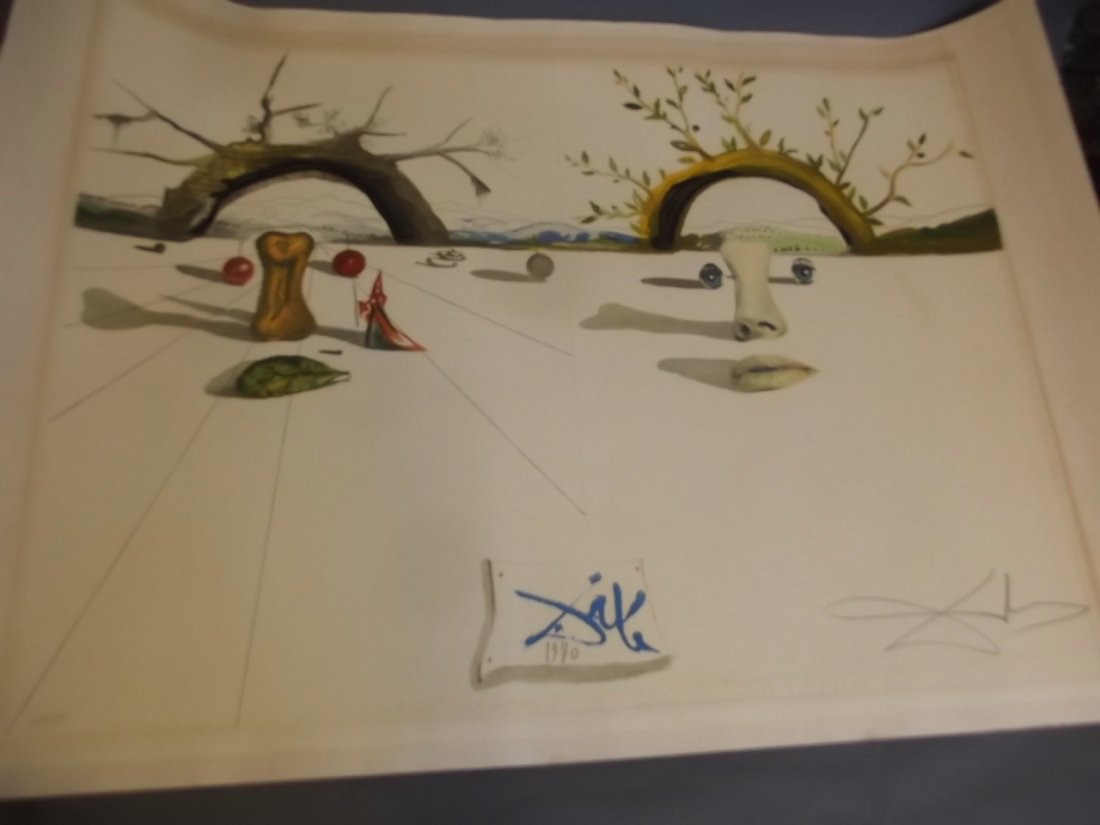 Salvador Dali, an unframed pencil signed limited: Salvador Dali, an unframed pencil signed limited edition colour print 146/300, 36'' x 24½''