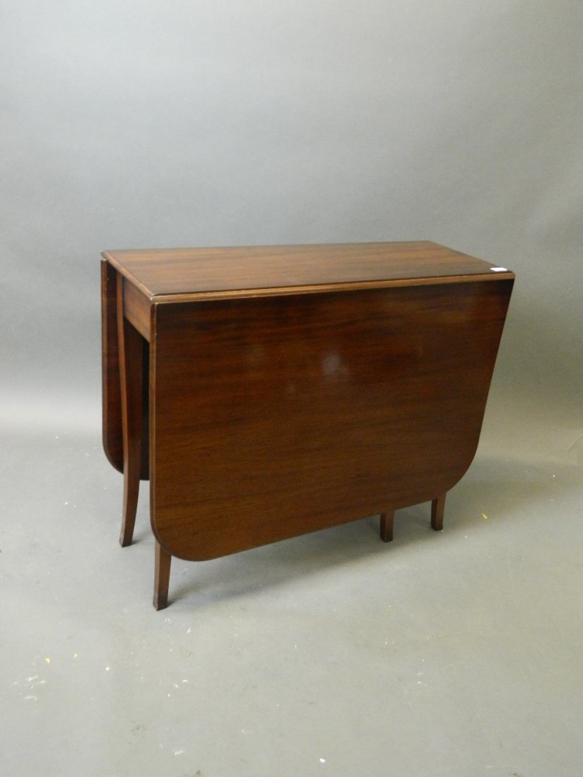A mahogany drop leaf table with gateleg action, 36'' x: A mahogany drop leaf table with gateleg action, 36'' x 13'', 30'' high, Best Bid