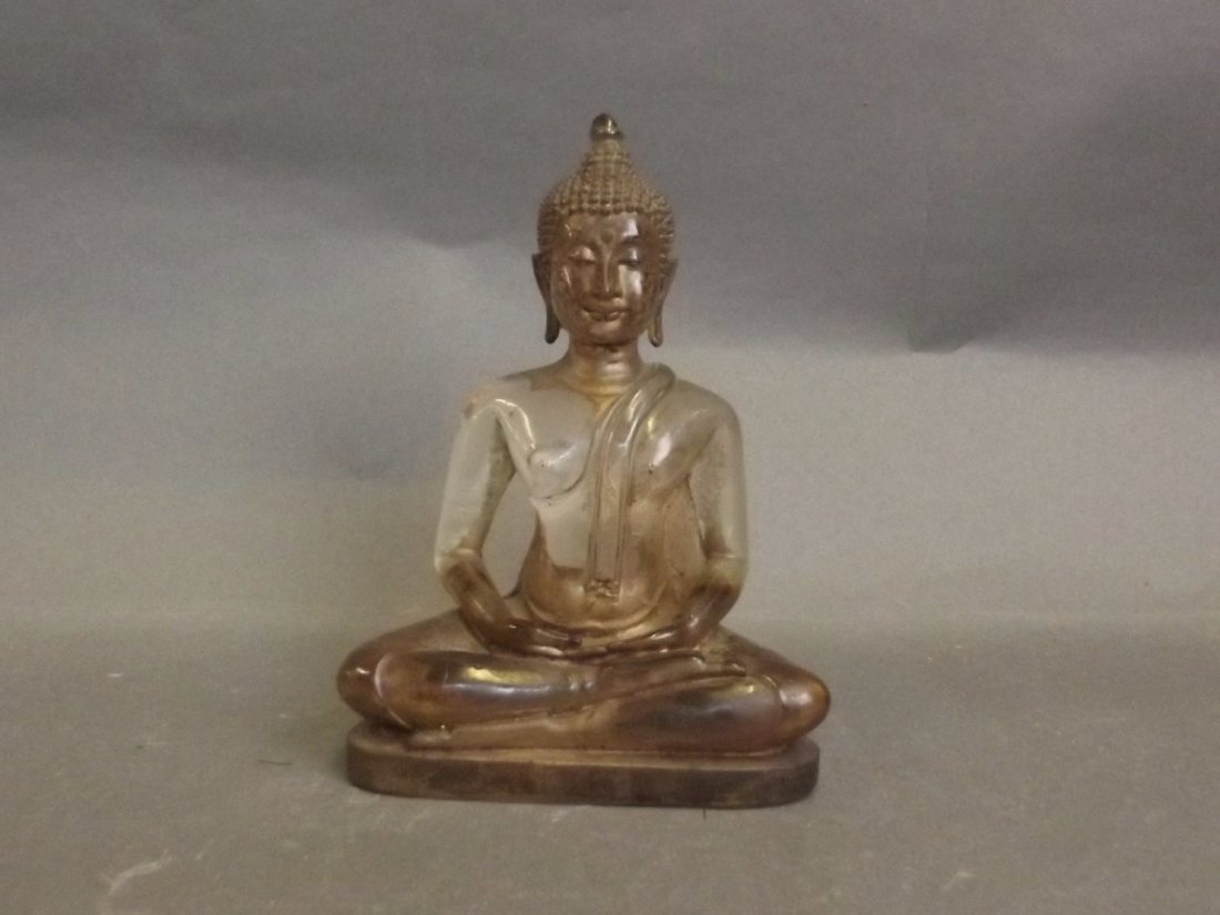A gilt composition figure of Buddha, 6½'' high: A gilt composition figure of Buddha, 6½'' high
