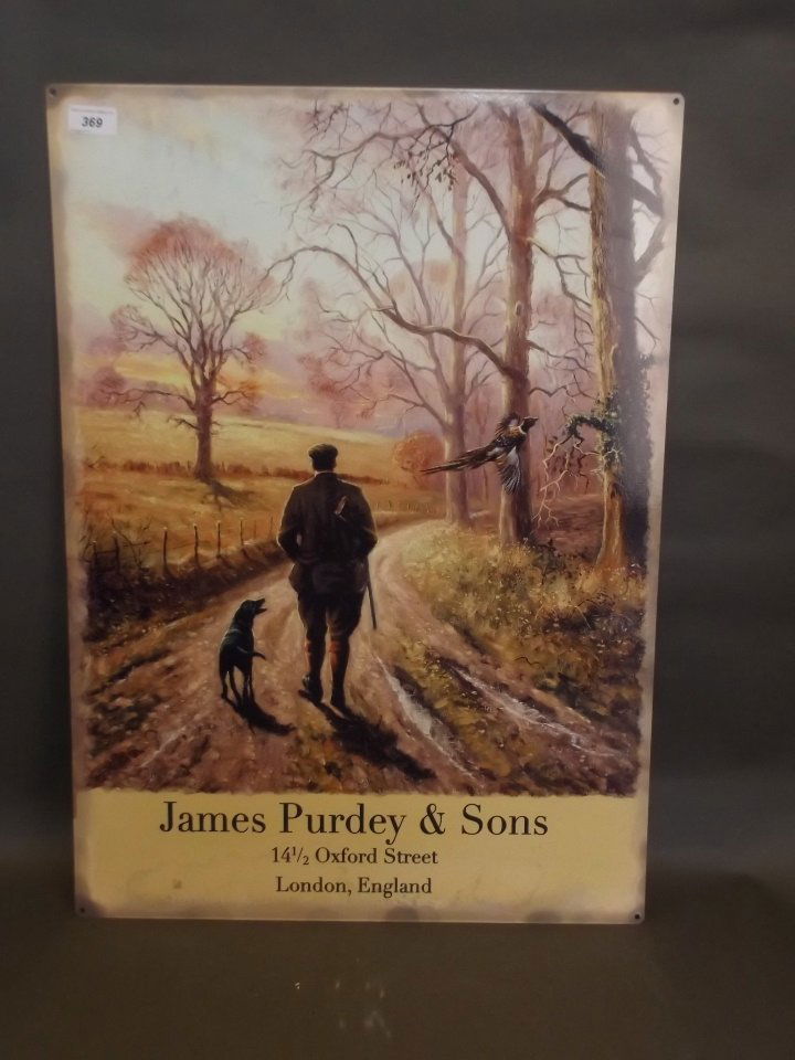 A large advertising sign 'James Purdey & Sons', 20'' x (1 of 1)