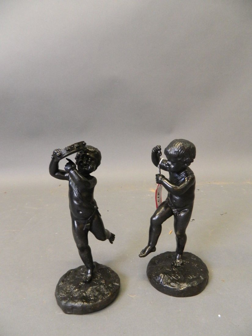 A pair of cold painted bronze figures of cherubs (1 of 1)