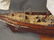 A wood model of a C19th three-masted sailing ship with - 2