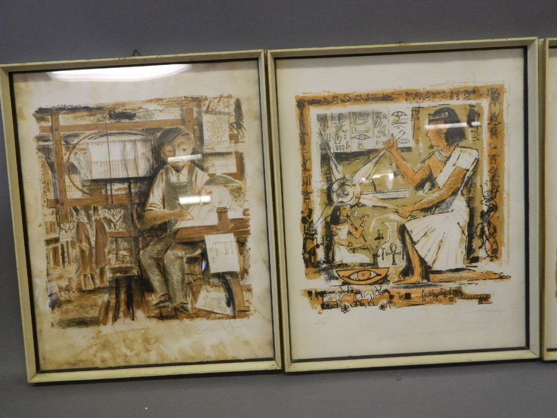 Emil Weddige, four Limited Edition lithographs, studies: Emil Weddige, four Limited Edition lithographs, studies of figures at work, signed and numbered in pencil, 17" x 22"