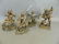 Four cold cast figures of Japanese samurai, largest 10"