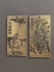 A pair of Chinese silver metal scroll weights with
