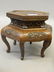 A Chinese hardwood vase stand with pierced frieze and - 2