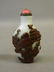 A Peking glass snuff bottle with overlaid carved - 2
