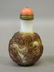 A Peking glass snuff bottle with overlaid carved - 4