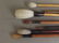 A collection of seven Chinese brushes, the handles - 4