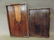 A Chinese hardwood tray with brass bound corners, and