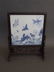 A Chinese blue and white porcelain table screen with