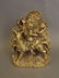 A Sino-Tibetan brass figure of Palden Lhamo, 8" high