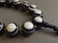 A banded agate eye bead necklace, 16" long - 2