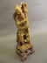 A Chinese carved soapstone figure of a fisherman, 10"