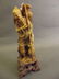 A Chinese carved soapstone figure of a fisherman, 10" - 2