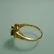14K YELLOW GOLD NATURAL EMERALD RING - 2
