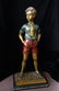 BRONZE BOY WITH BOOK FIGURE