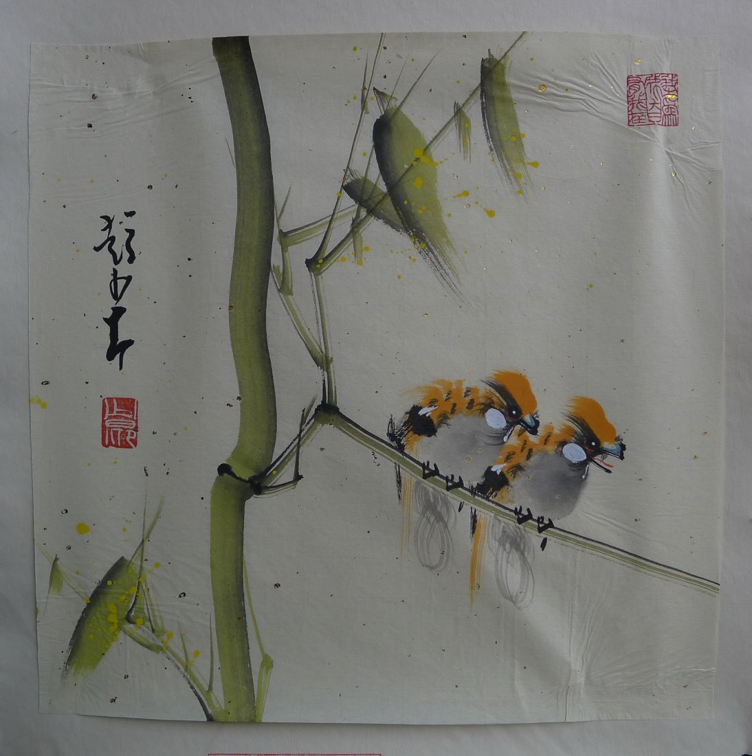 CHINESE PAINTING BY ZHAO SHAOANG: Chinese painting by Zhao Shao'ang (1905 - 1998) the best flower-and-bird painter. was very good in painting landscape, animal, flower, insect and fish. Chinese ink and colors painting on paper, the fl