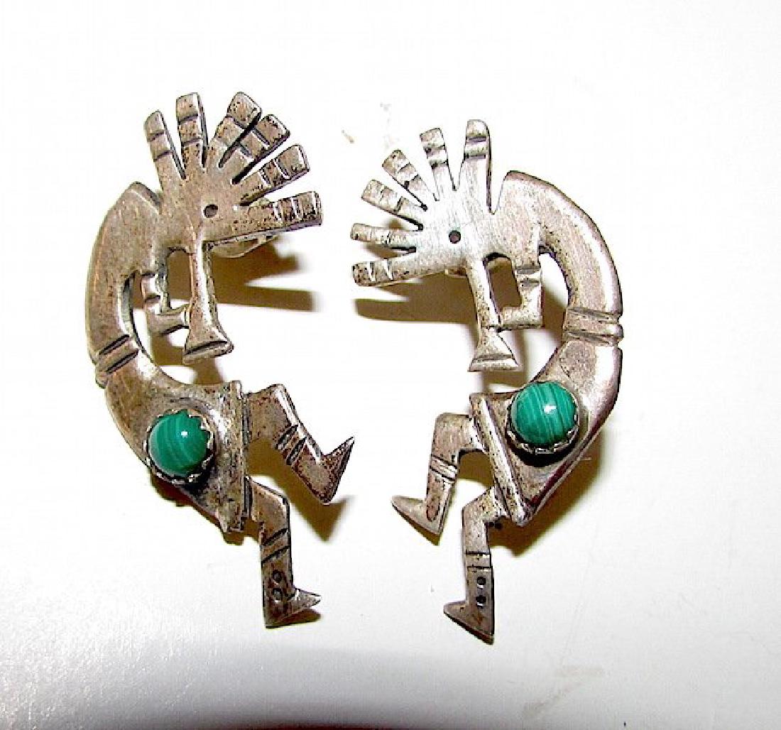 Old Pawn Navajo Sterling Kokopelli Earrings (1 of 2)