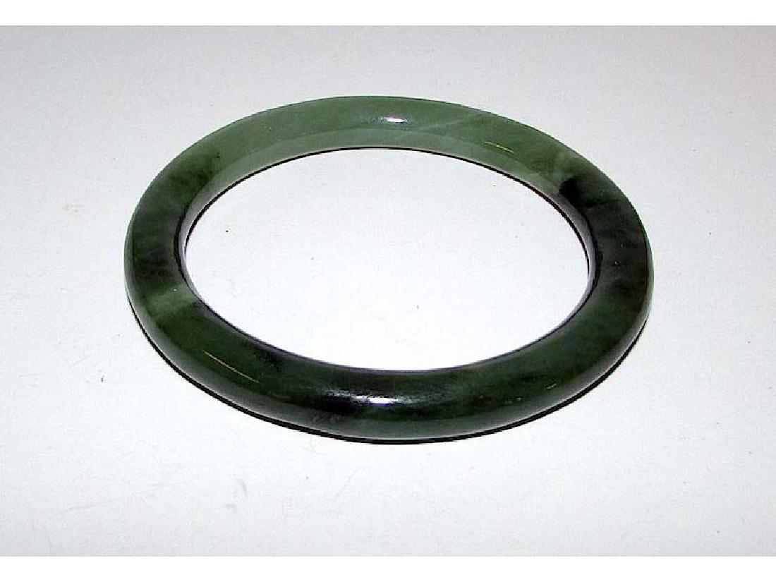 Green Nephrite Jade Jadeite Bangle Bracelet Spinach (1 of 5)