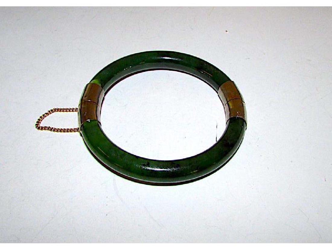 Green Nephrite Jade Jadeite Bangle Bracelet Spinach (1 of 6)
