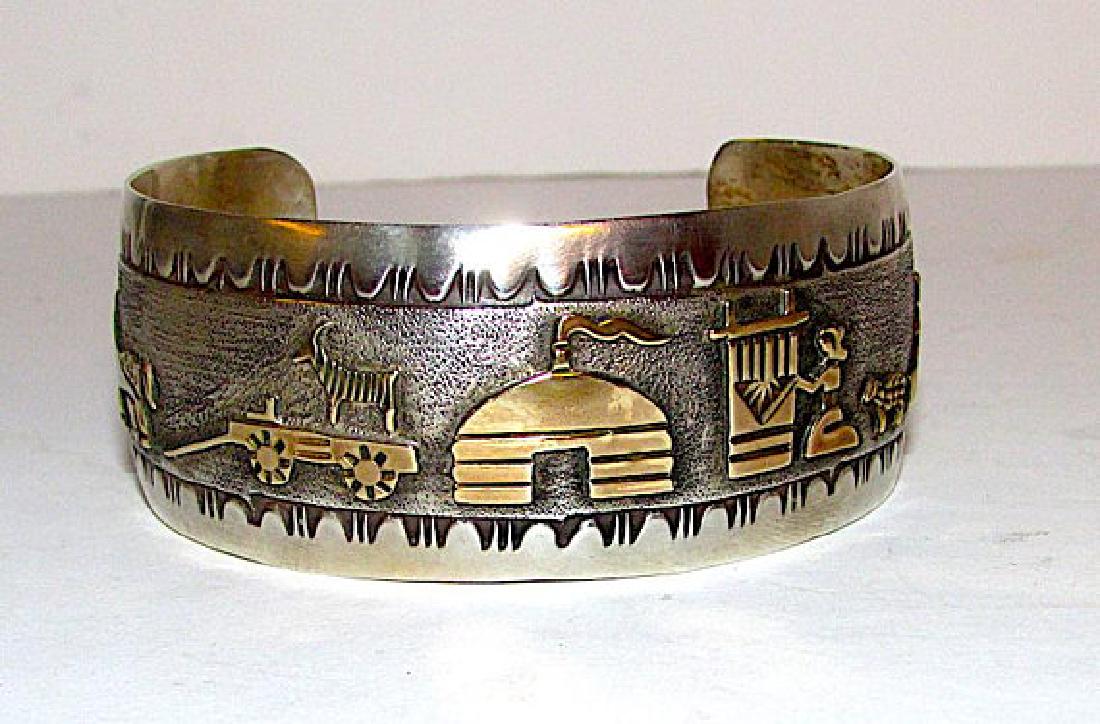 Native American Navajo Sterling Silver 10K Gold (1 of 3)
