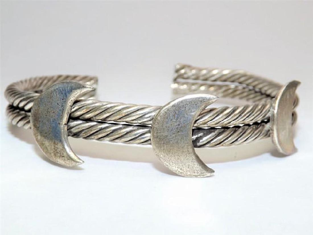 TAXCO 925 Mexican Sterling Silver Half Moon Cuff (1 of 3)