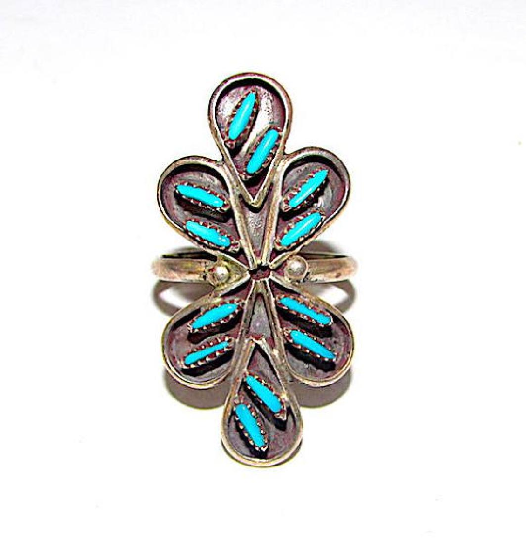 ON SALE! Vintage Old Pawn Native American Zuni Sterling (1 of 2)