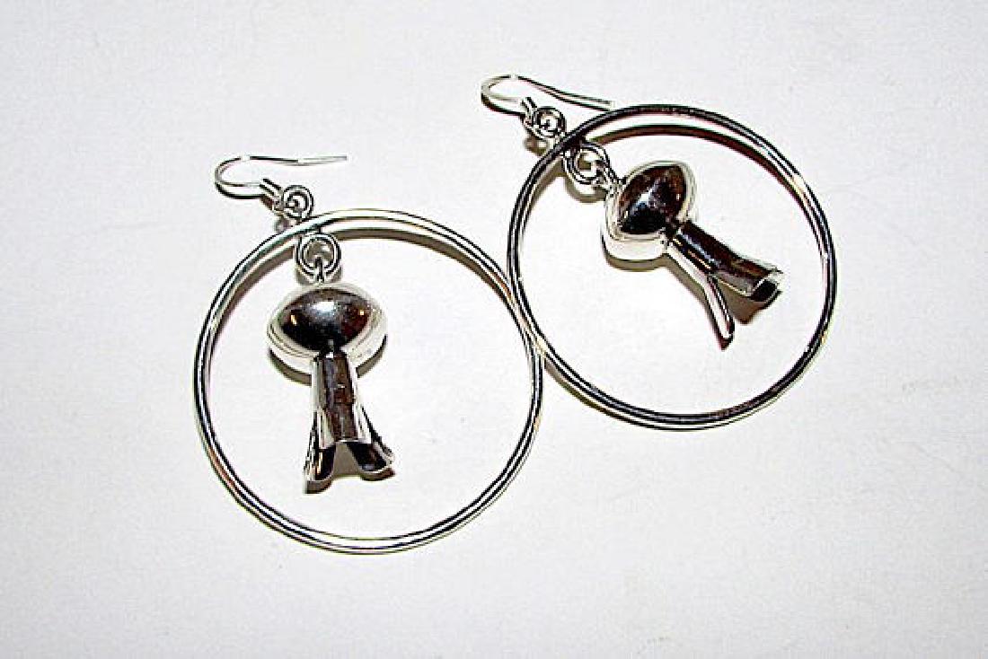 Vintage Navajo Sterling Silver Turquoise Squash Blossom (1 of 1)