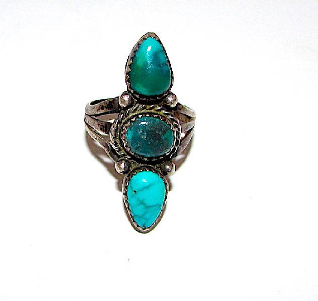 Old Pawn Navajo Ring Size 7 Sterling Silver Cerrillos (1 of 1)