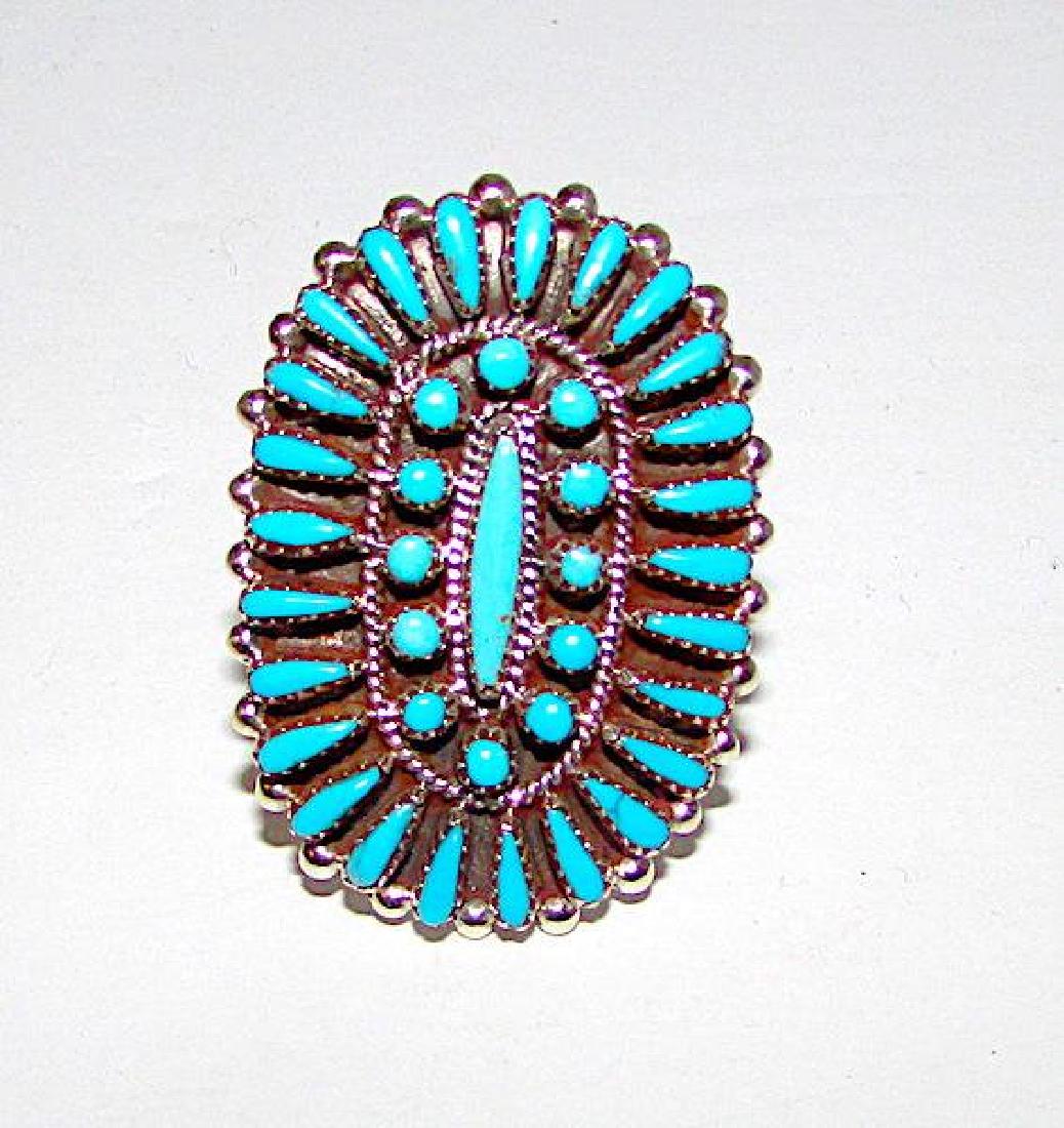Native American Zuni Sterling Silver Sleeping Beauty (1 of 4)