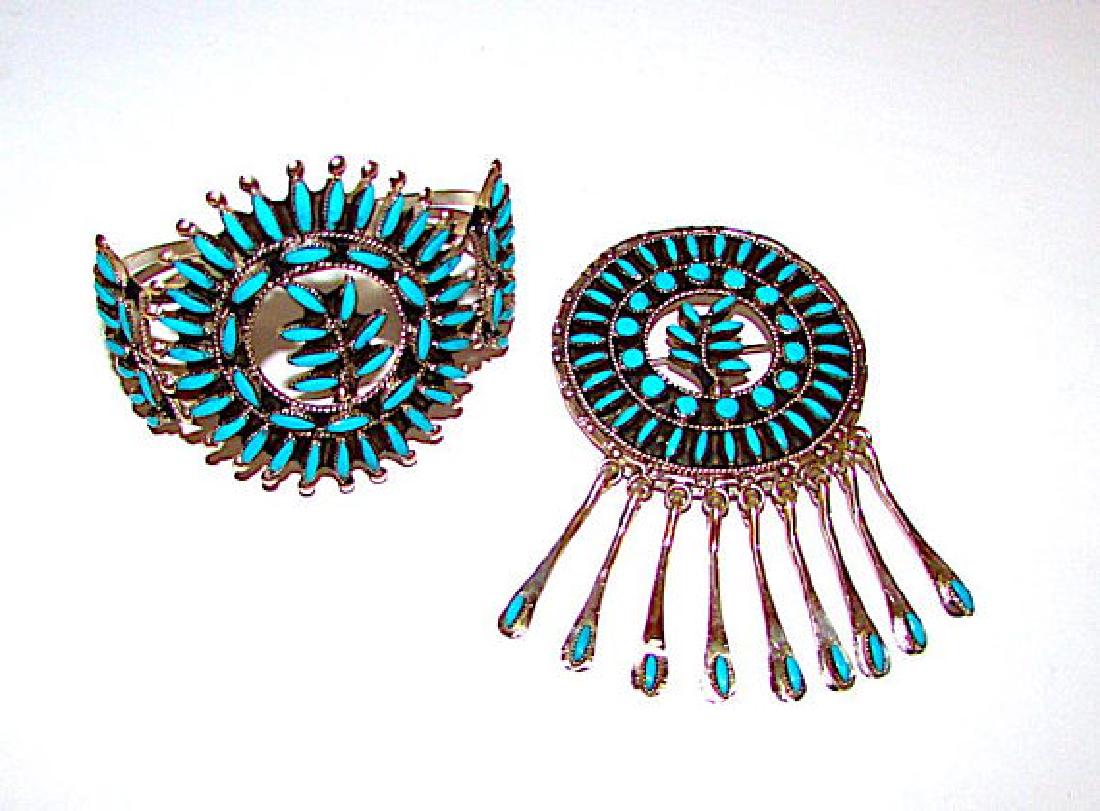 Vintage Old Pawn Zuni Sterling Silver Sleeping Beauty (1 of 4)