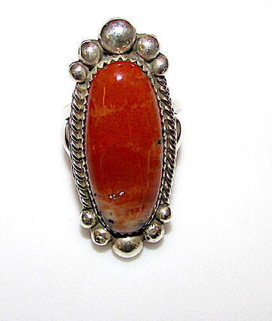 Navajo Old Pawn Sterling Silver Petrified Wood (1 of 3)