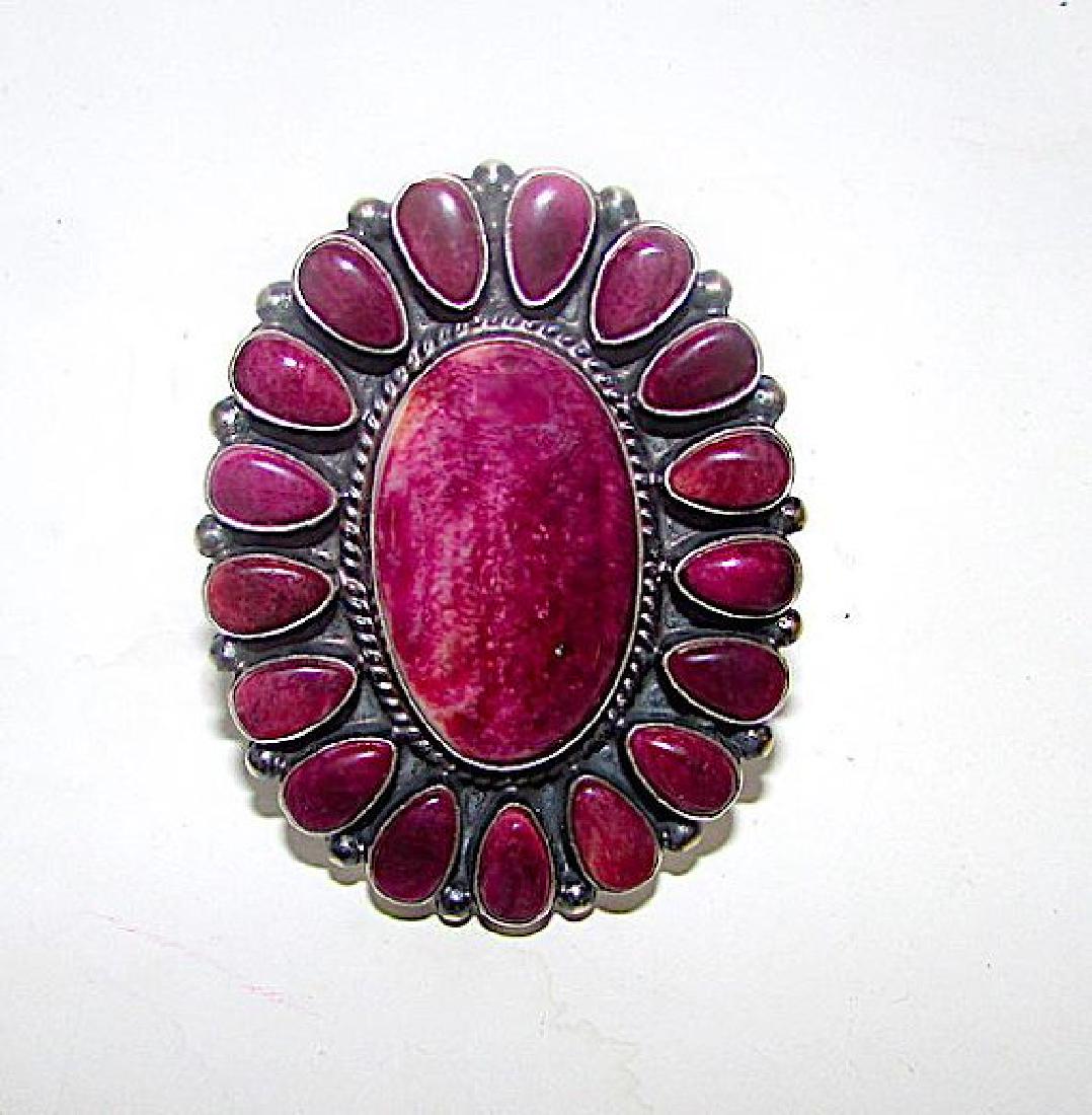 Navajo Anthony Skeets Sterling Silver Purple Spiny (1 of 3)