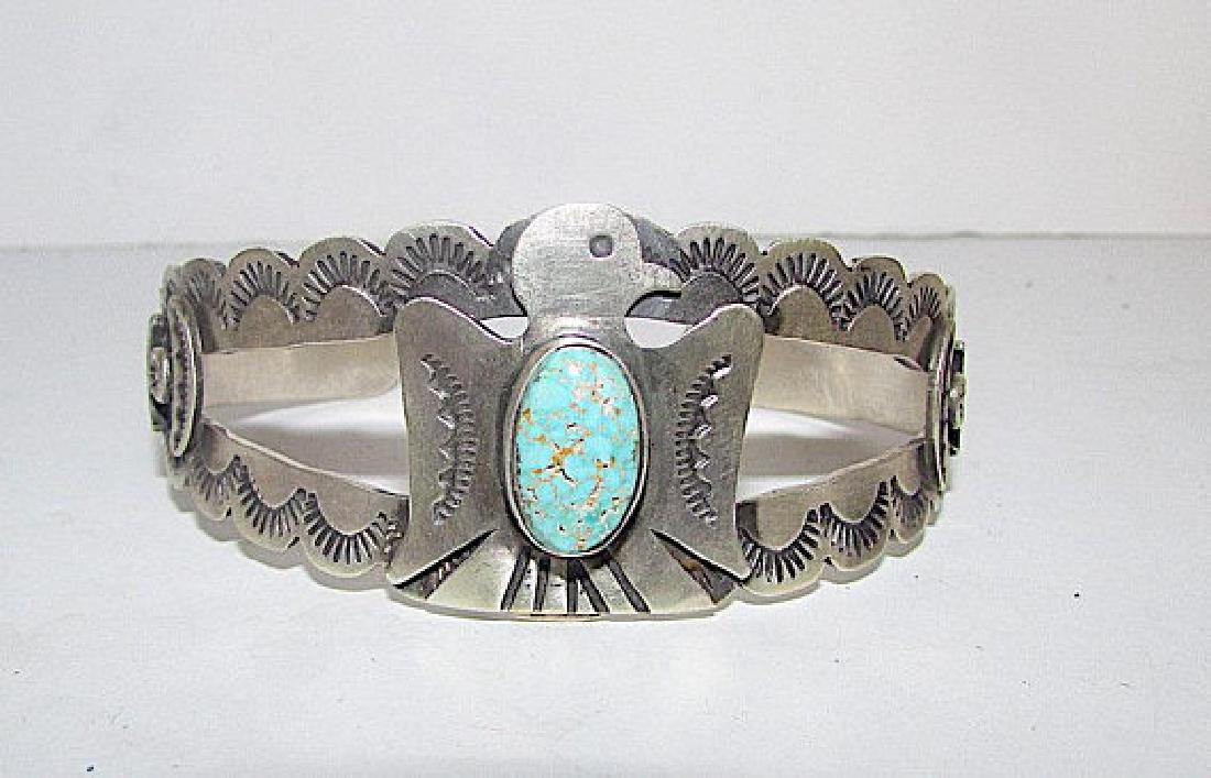Old Pawn Navajo Sterling Silver Dry Creek Turquoise (1 of 3)