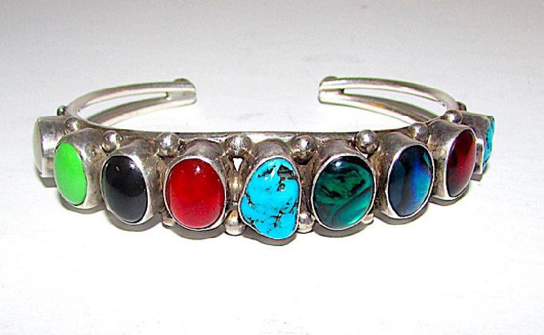 Vintage Navajo Sterling Silver Cuff Bracelet Native (1 of 3)