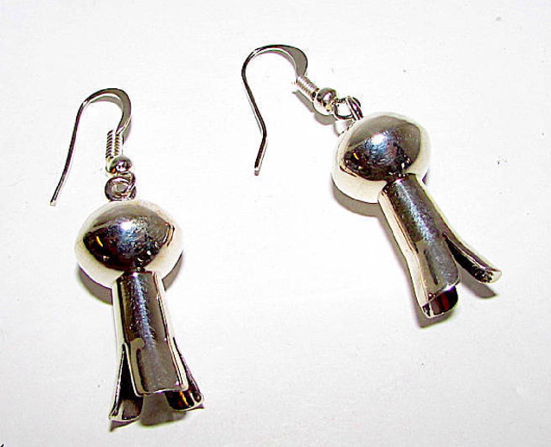 Vintage Navajo Sterling Silver Turquoise Squash Blossom (1 of 1)