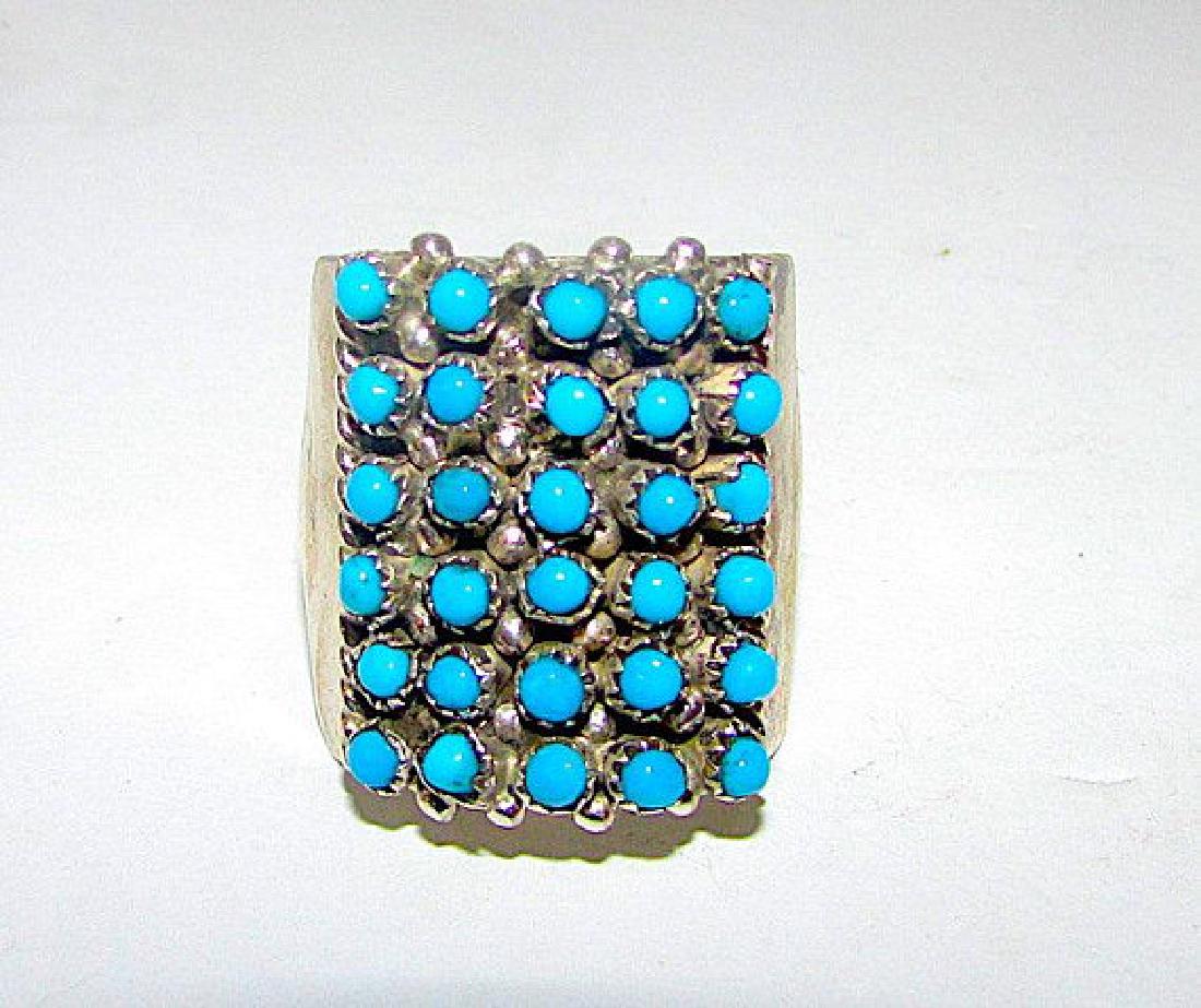 Zuni Sterling Silver Snake Eye Sleeping Beauty Mine (1 of 3)