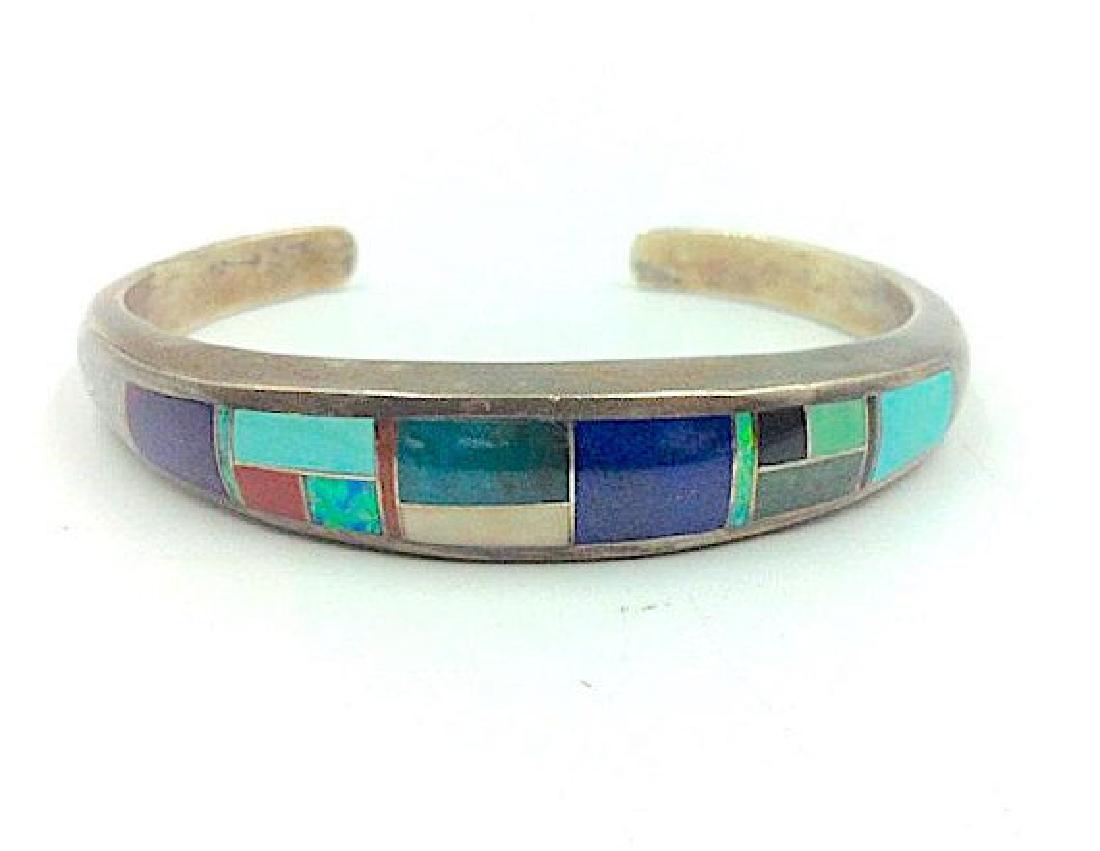 Old Pawn Navajo Sterling Silver Lapis Lazuli Turquoise (1 of 3)