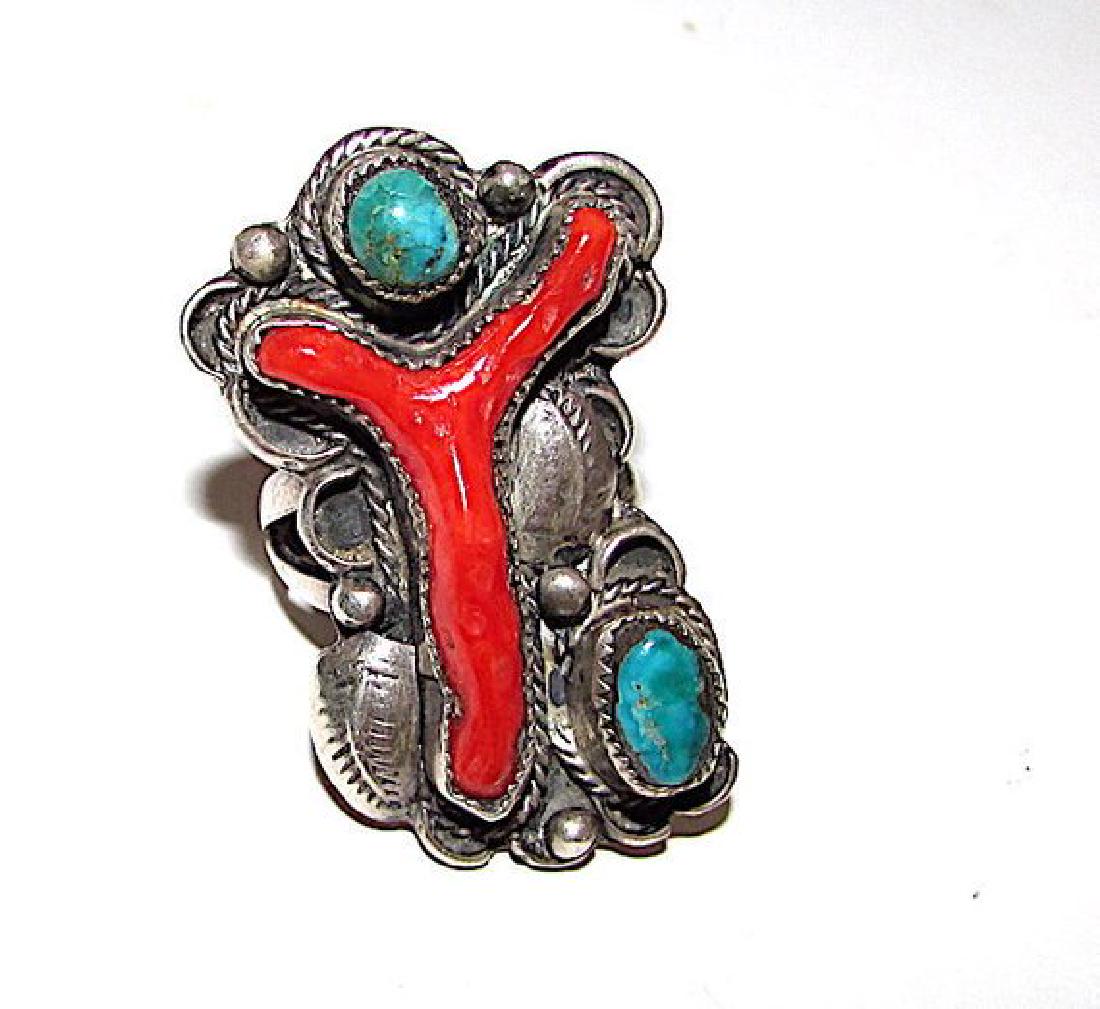 Old Pawn Zuni Dan Simplicio Sterling Silver Turquoise (1 of 4)