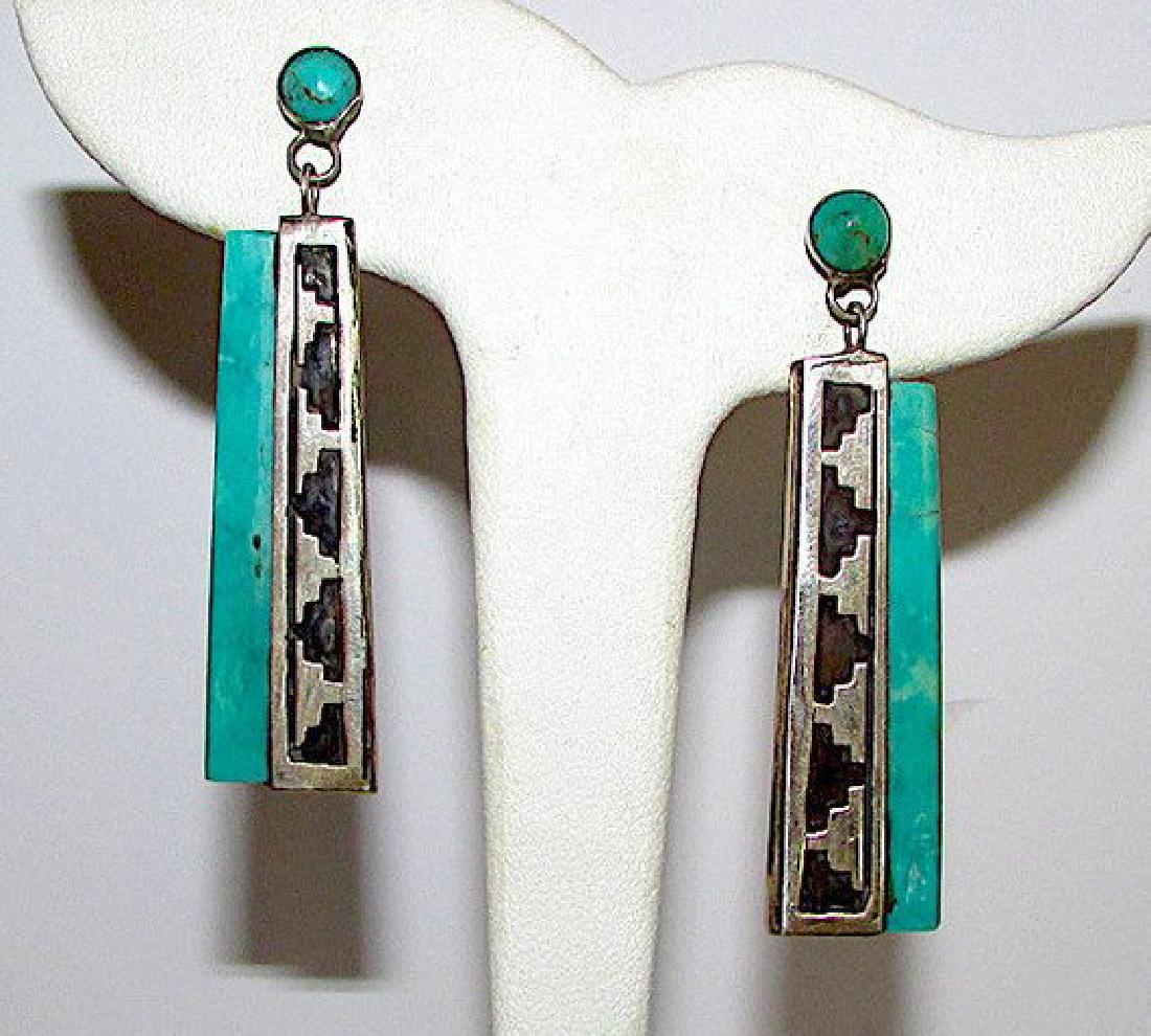 Navajo E Jackson Sterling Silver Carico Lake Green (1 of 3)