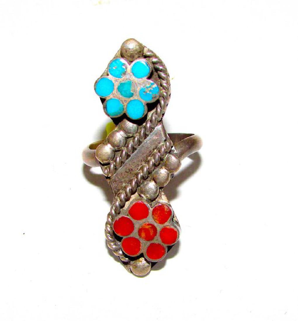 Vintage Old Pawn Native American Zuni Dishta Sterling (1 of 2)