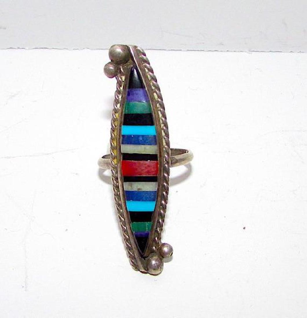 Vintage Native American Zuni Sterling Silver Turquoise (1 of 3)