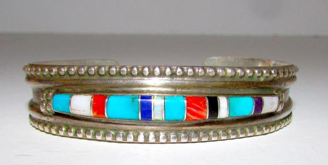 Old Pawn Navajo Sterling Silver Turquoise Opal Lapis (1 of 3)
